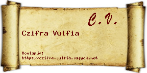 Czifra Vulfia névjegykártya
